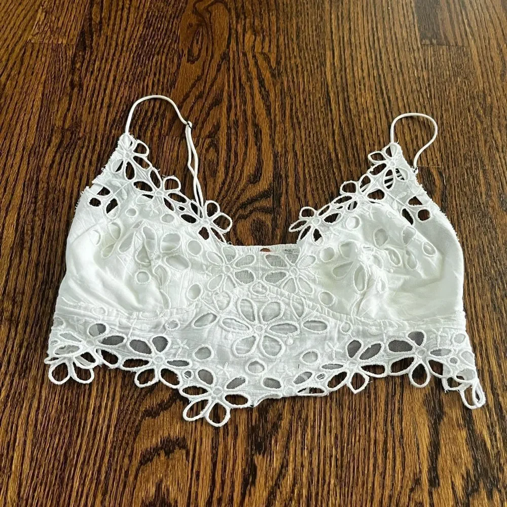 Free People Asteria Bralette White Intimately size Large